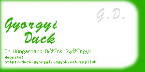 gyorgyi duck business card